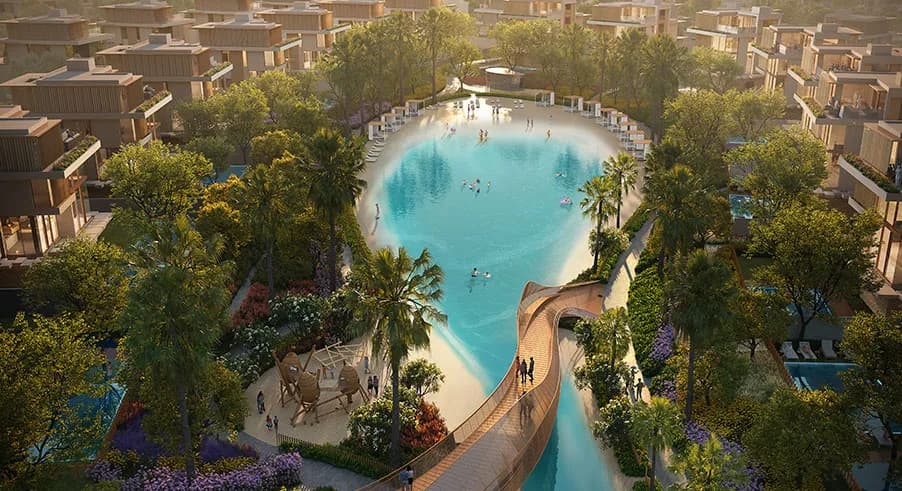 Lagoon and waterfront lifestyle at DAMAC Islands in Dubailand